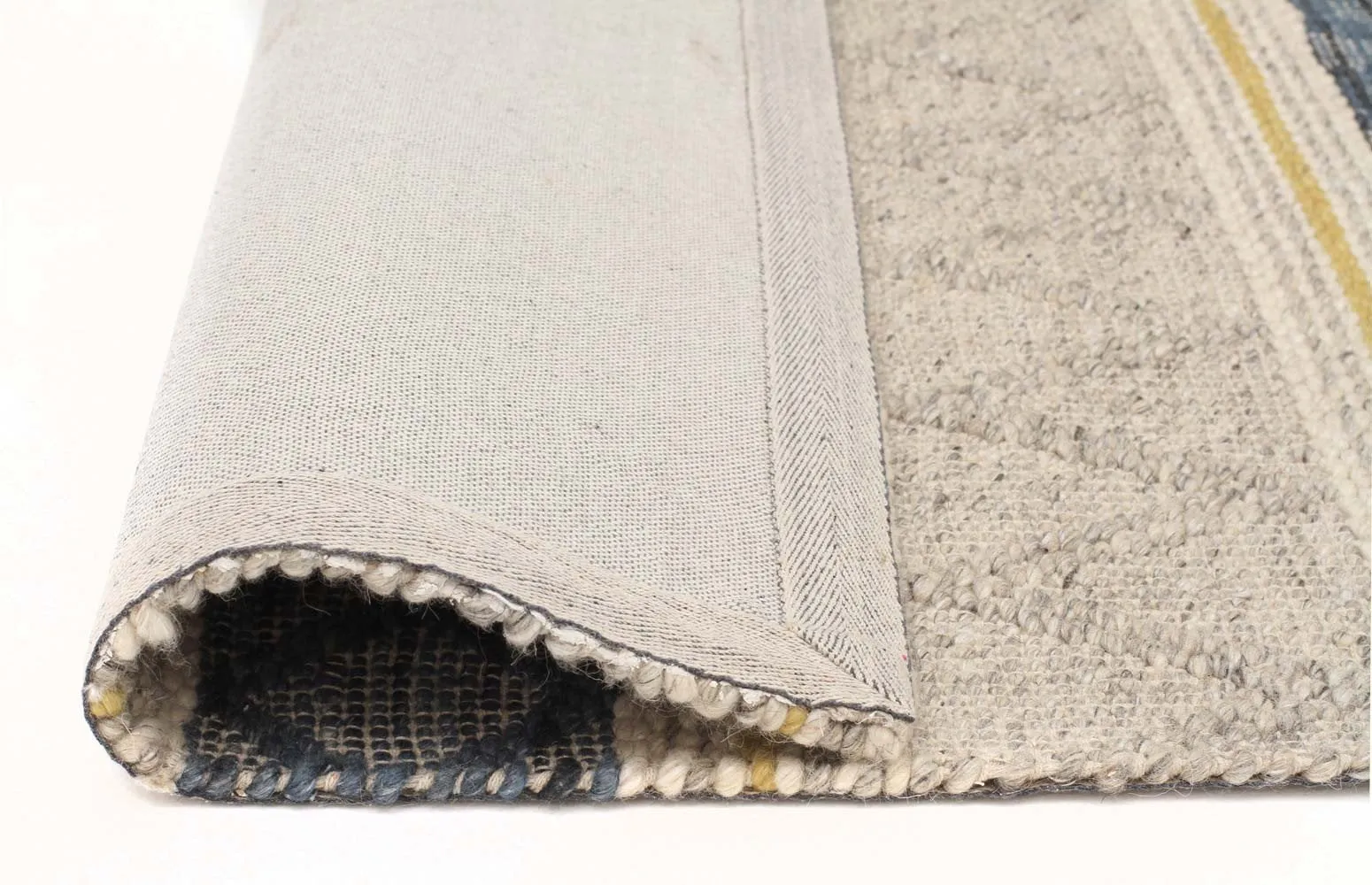 Amaya Impression Silver and Denim Rug