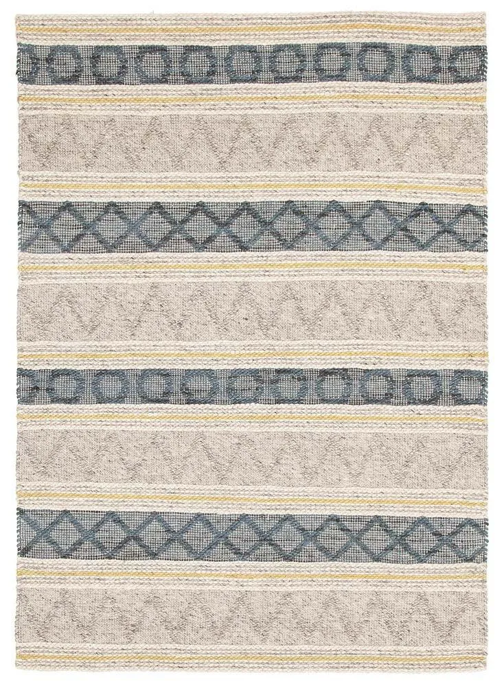 Amaya Impression Silver and Denim Rug