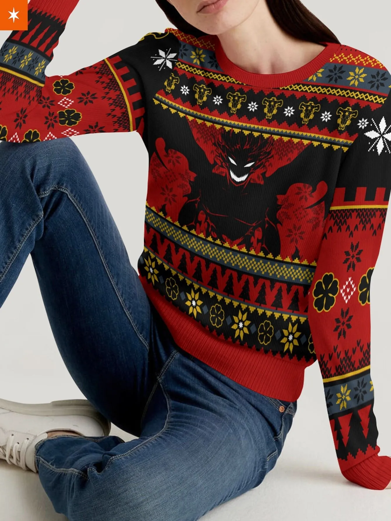 Anti Magic Demon Unisex Wool Sweater