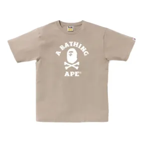 Bathing Ape Crossbone College Beige Tee