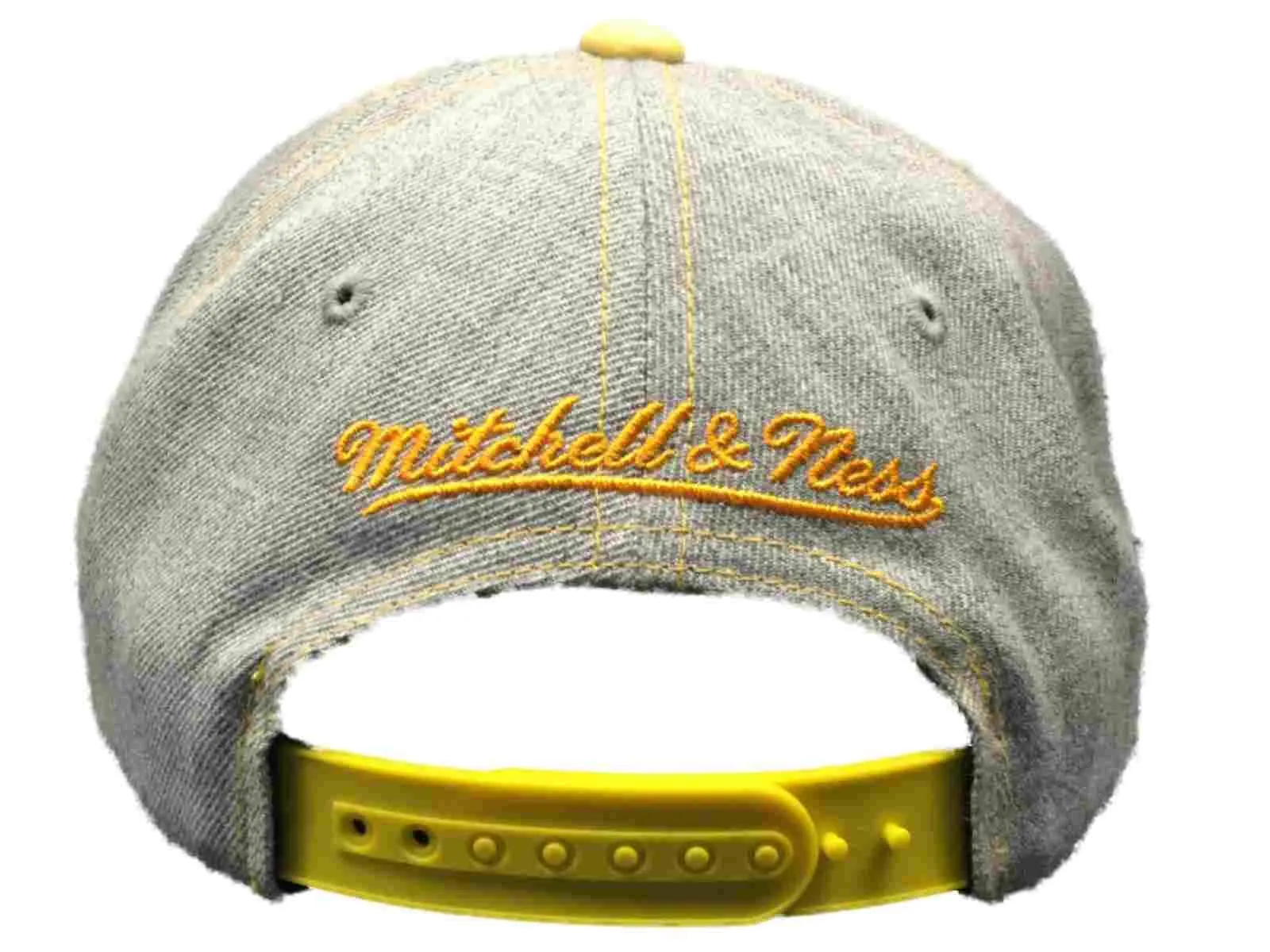 Boston Bruins Mitchell & Ness NHL Snapback Yellow Acrylic Flat Bill Adj Hat Cap