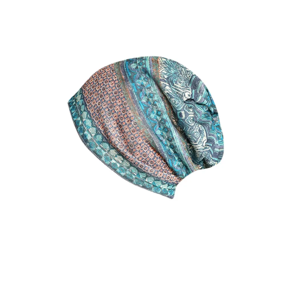 Breathable Chemo Cap Print Confinement Cap Turban Outdoor Cap Beanie