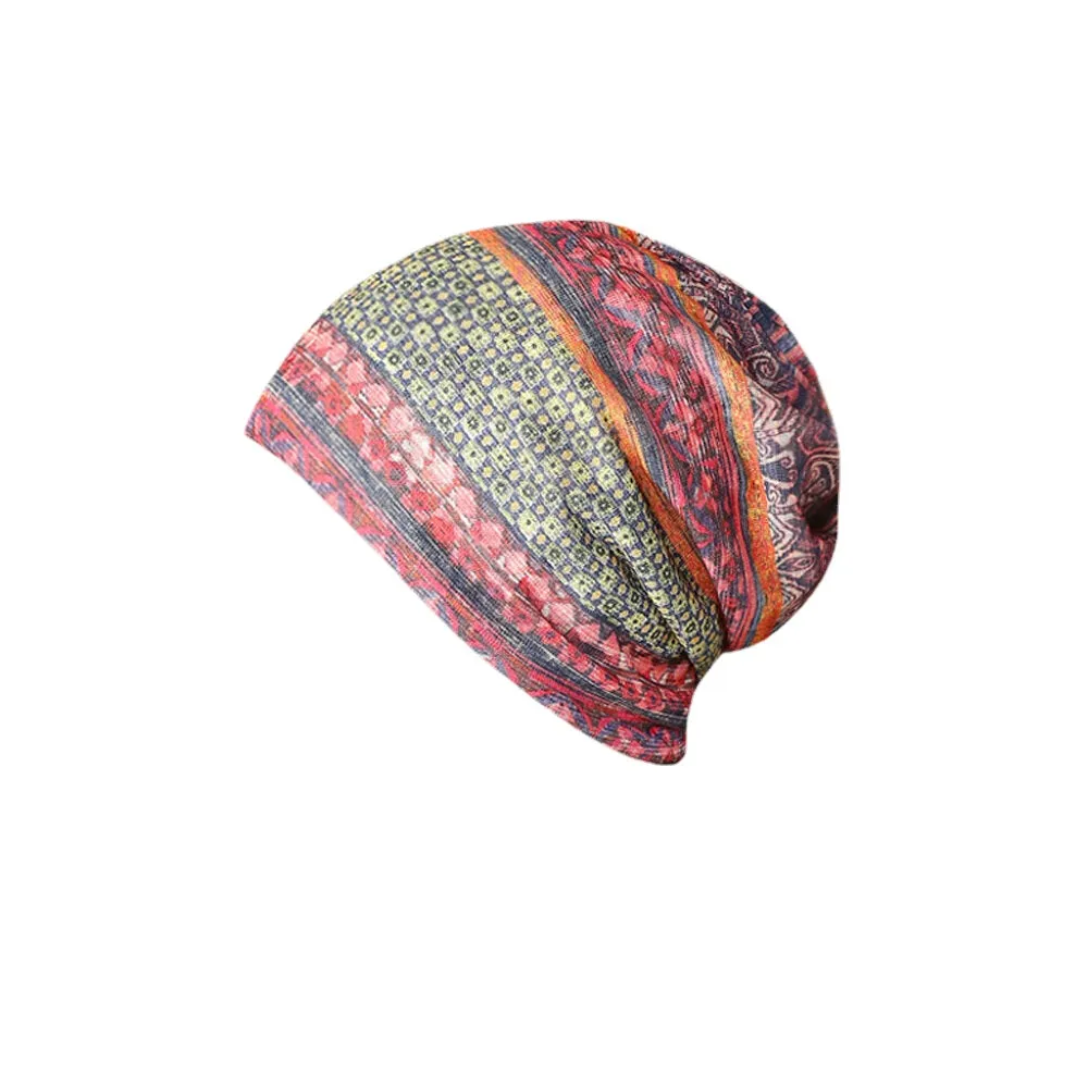 Breathable Chemo Cap Print Confinement Cap Turban Outdoor Cap Beanie