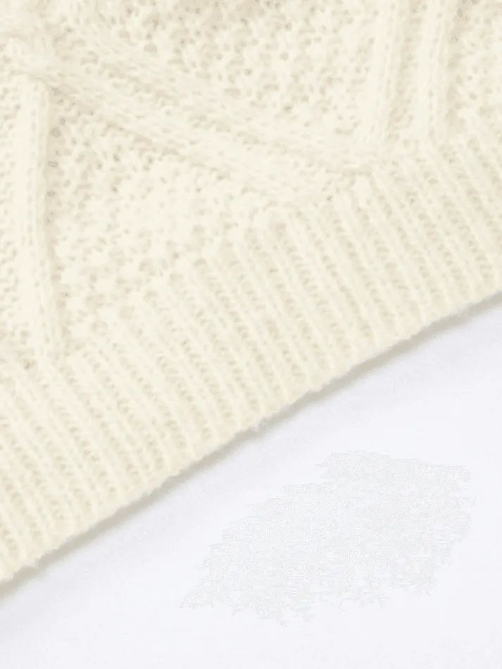 Cable Knit Cropped Sweater
