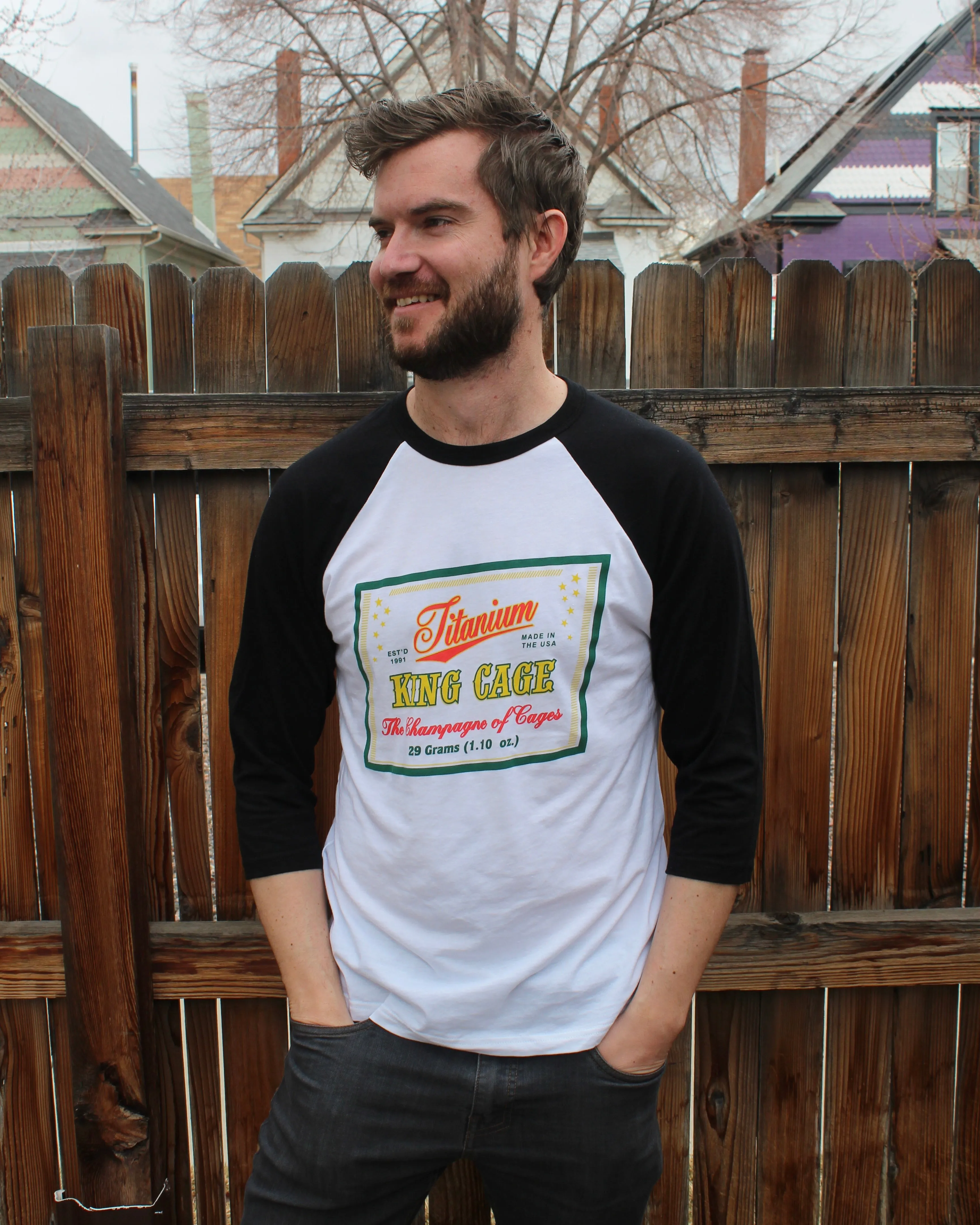 Champagne of Cages | 3/4 Sleeve T-Shirt