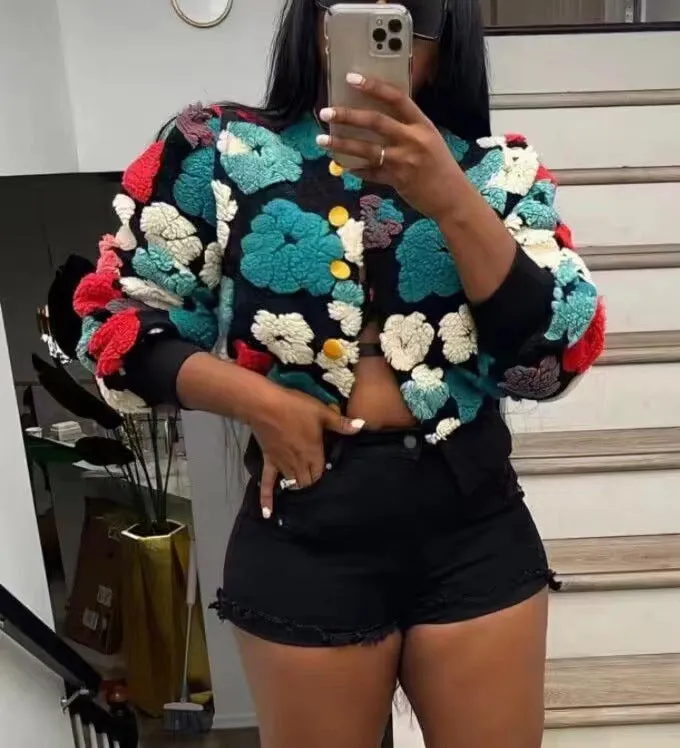 crop top crew neck sweater