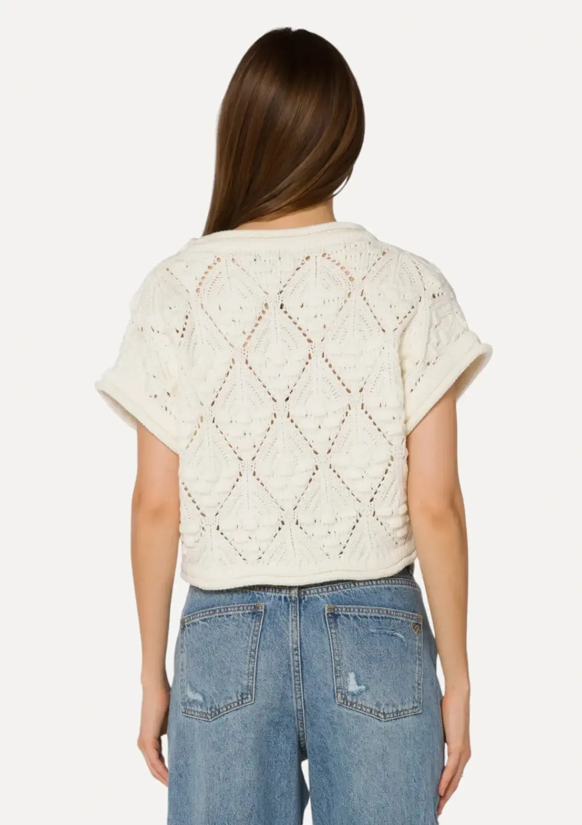 Darita Top with Short Dolman Sleeve - Natural
