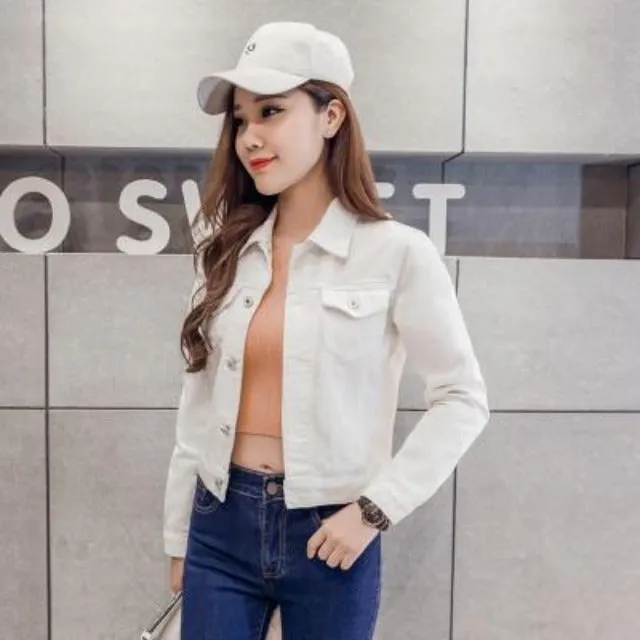 Elegant feminine denim jacket