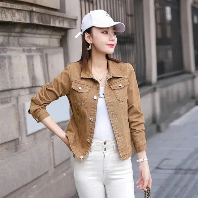 Elegant feminine denim jacket
