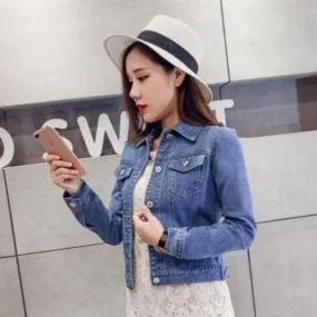 Elegant feminine denim jacket