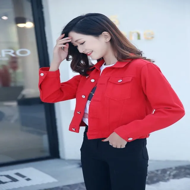 Elegant feminine denim jacket