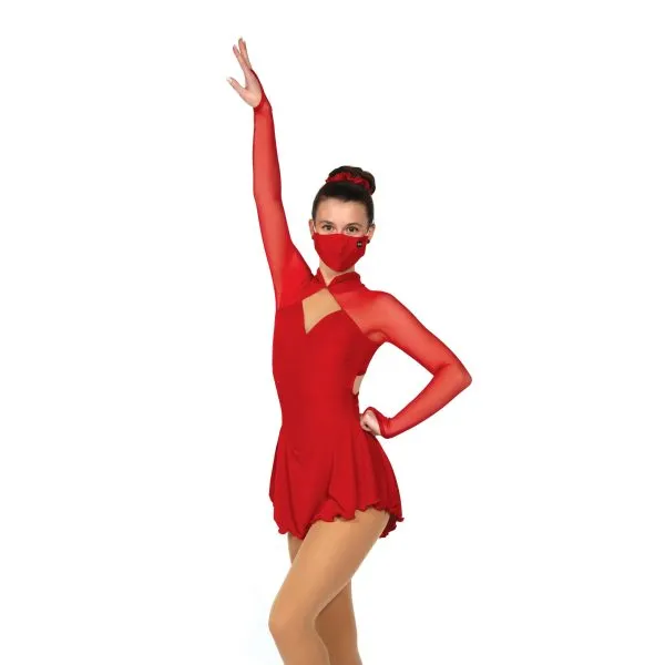 F22002P Competition Figure Skating Strappy Back Dress PLAIN