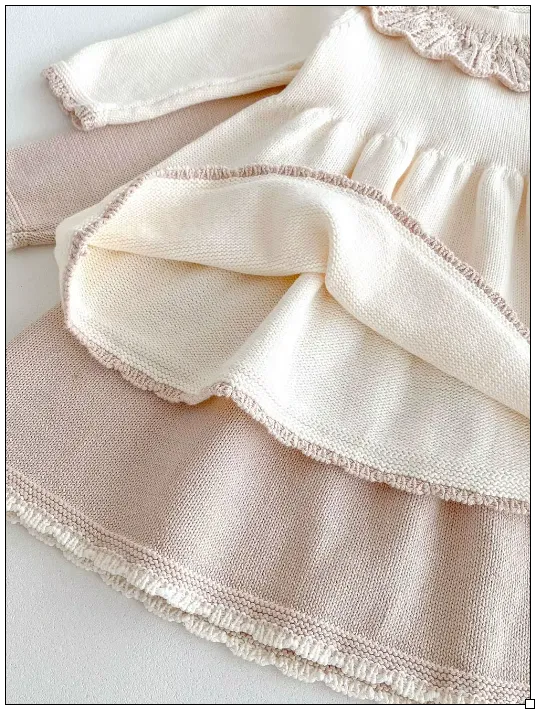 Girls Knitted Collar Dress