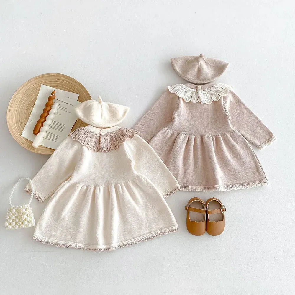 Girls Knitted Collar Dress