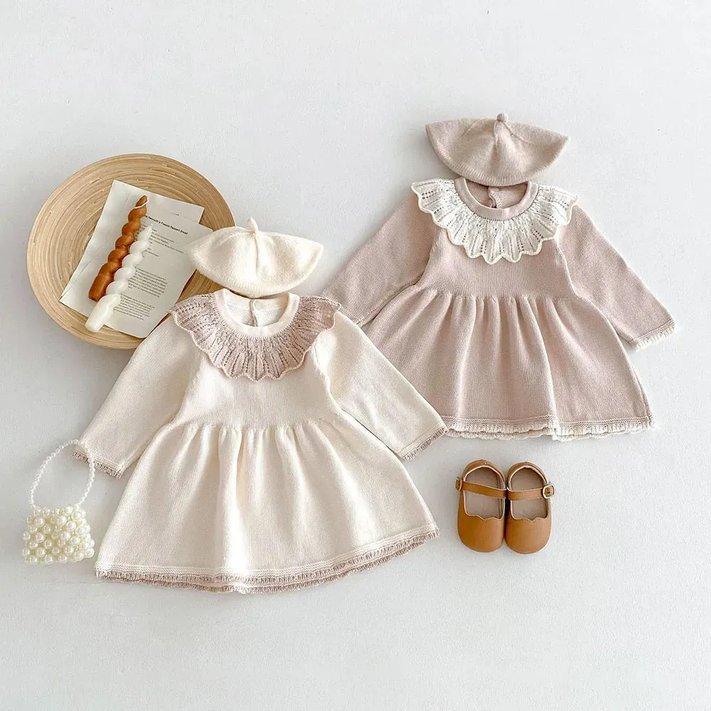 Girls Knitted Collar Dress