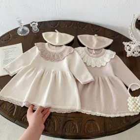 Girls Knitted Collar Dress