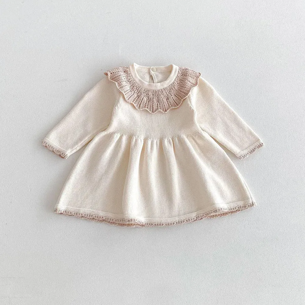 Girls Knitted Collar Dress