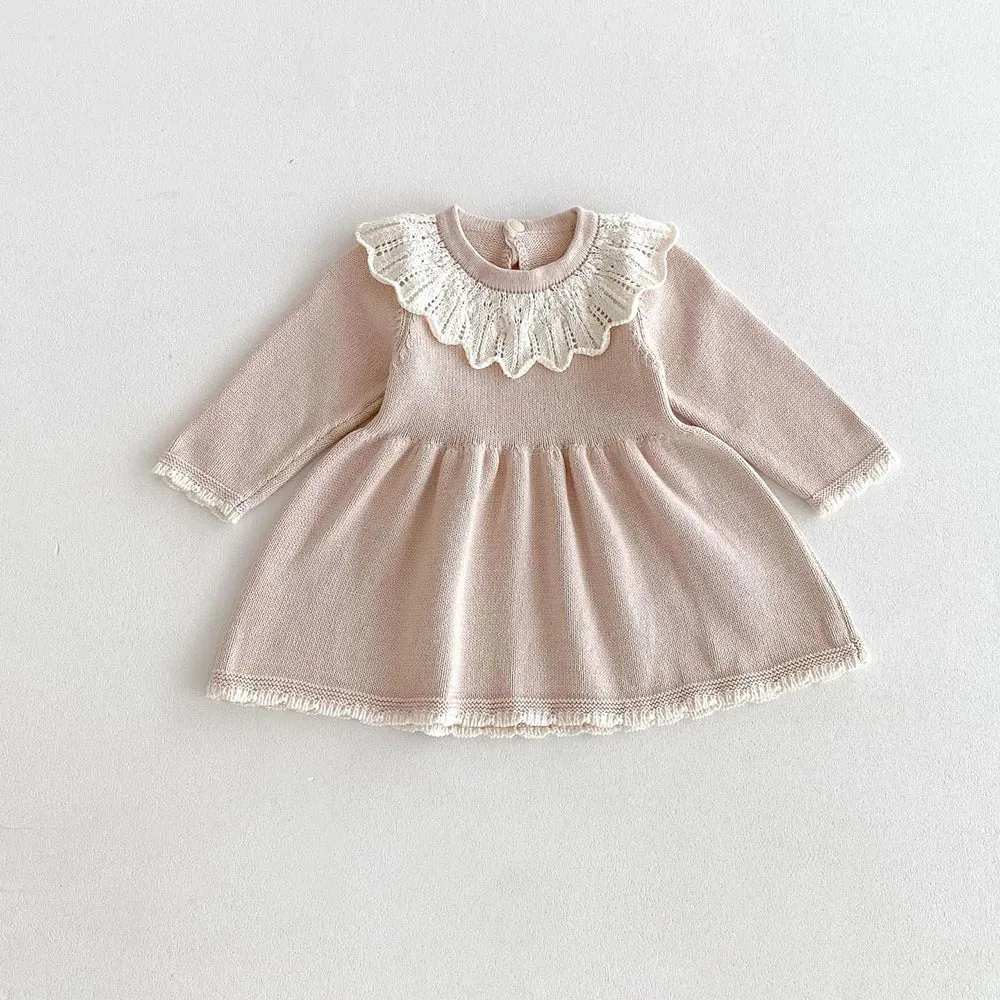 Girls Knitted Collar Dress