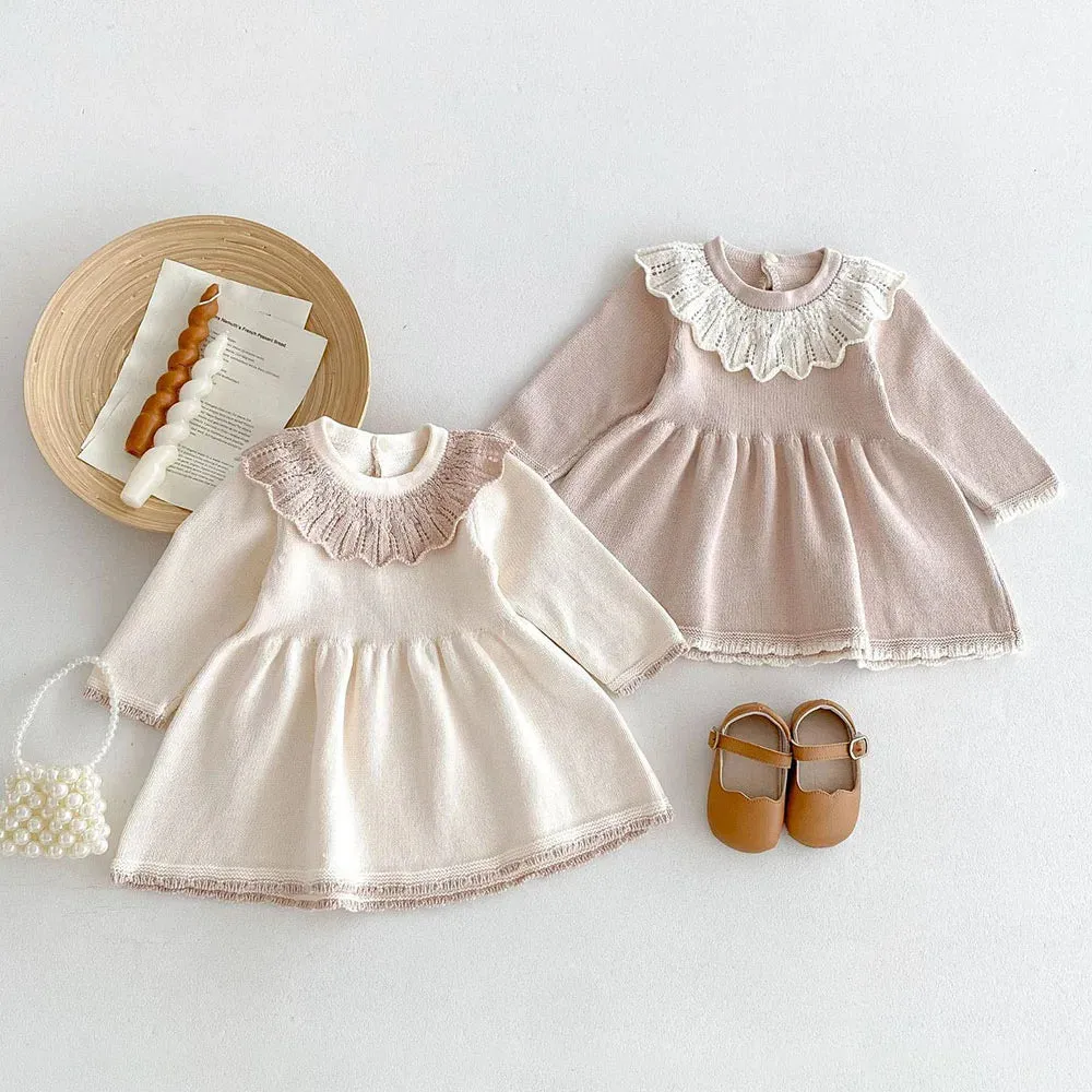 Girls Knitted Collar Dress