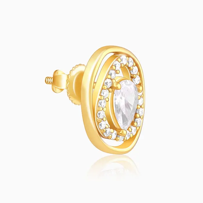 Golden Glittering Earrings