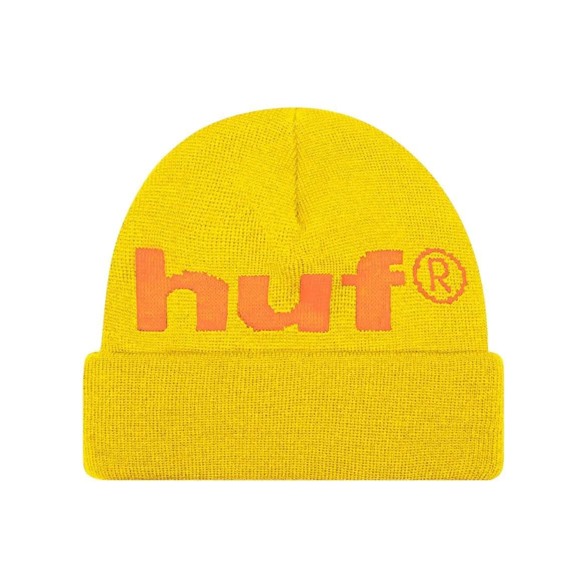 HUF 98 LOGO BEANIE YELLOW