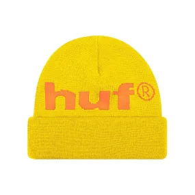HUF 98 LOGO BEANIE YELLOW