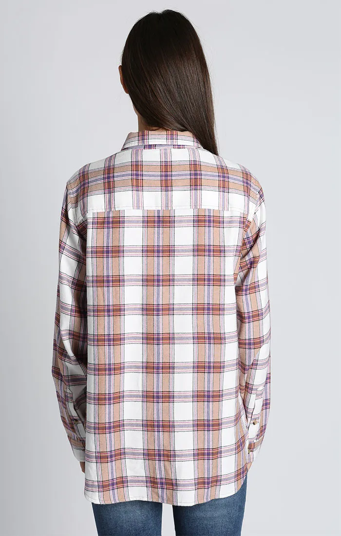 JACHS GF Tan Plaid Flannel
