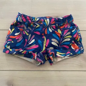 Johnnie B Girls Colorful Bird Pattern Denim Cuffed Shorts