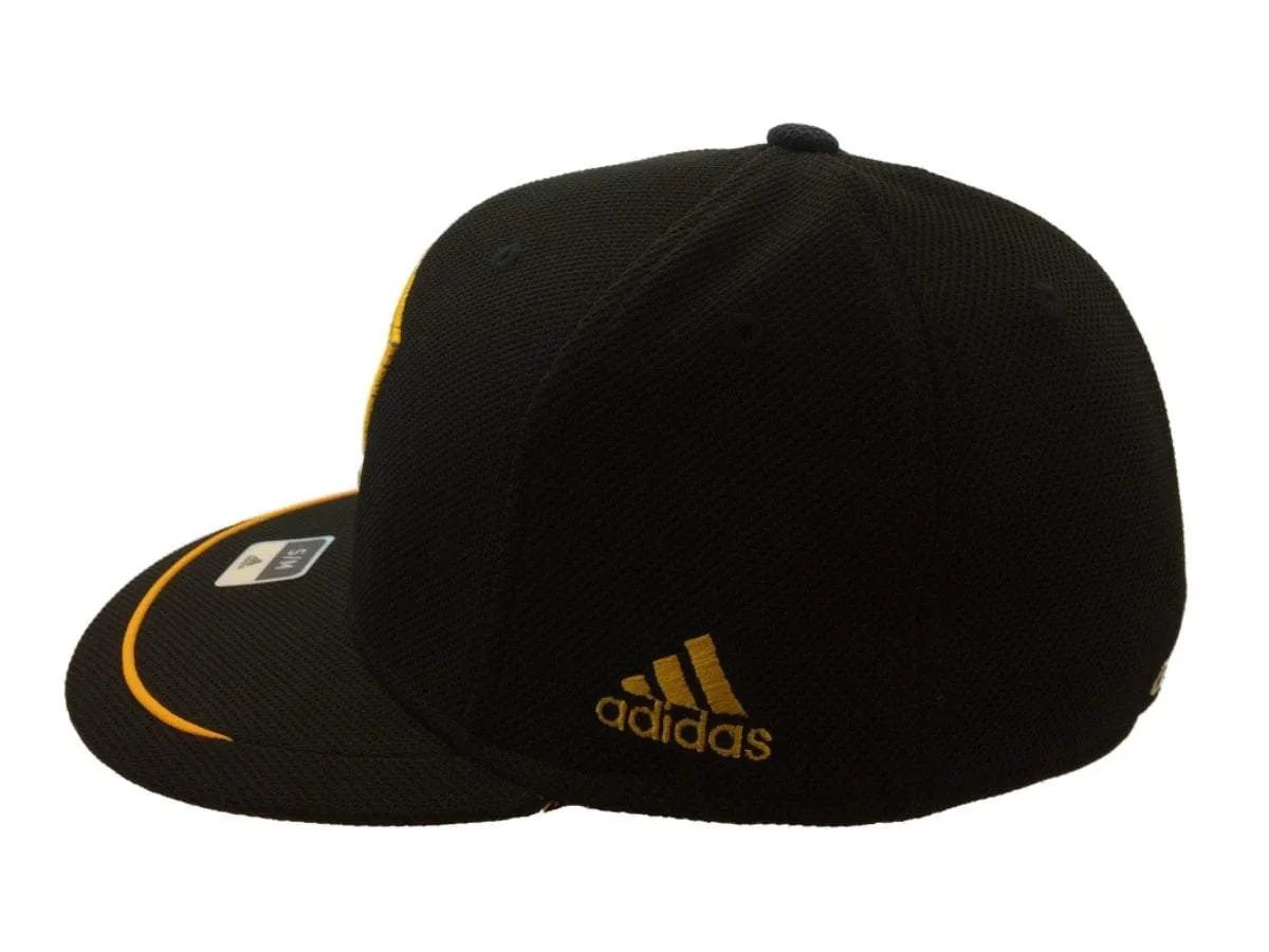 Los Angeles Galaxy Adidas FitMax 70 Black Structured Fitted Flat Bill Hat (S/M)