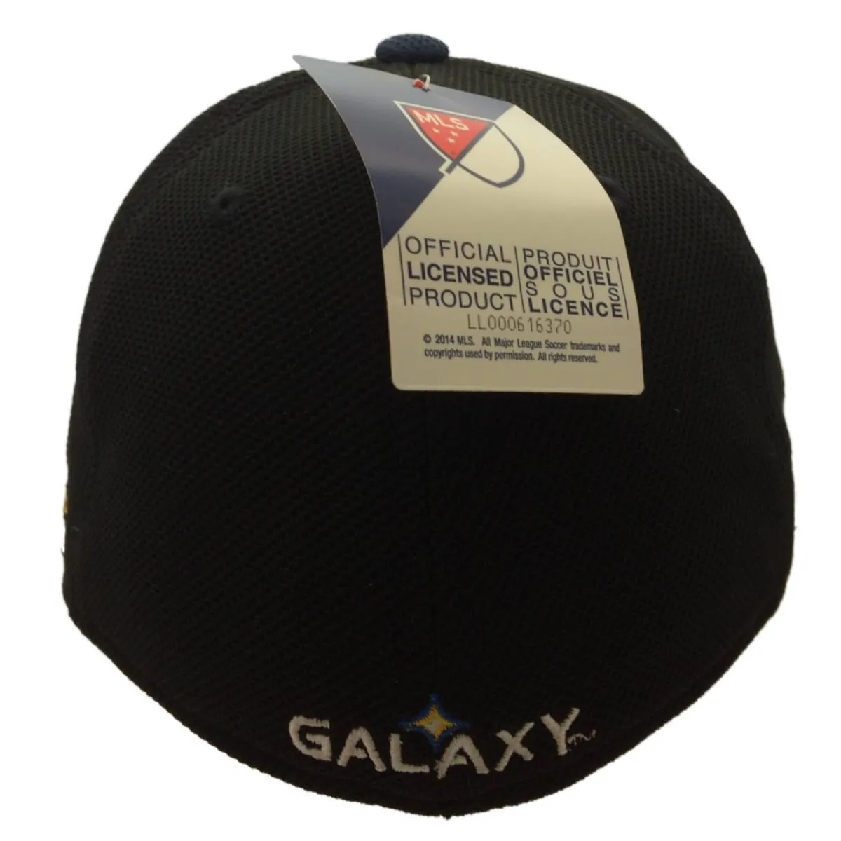Los Angeles Galaxy Adidas FitMax 70 Black Structured Fitted Flat Bill Hat (S/M)