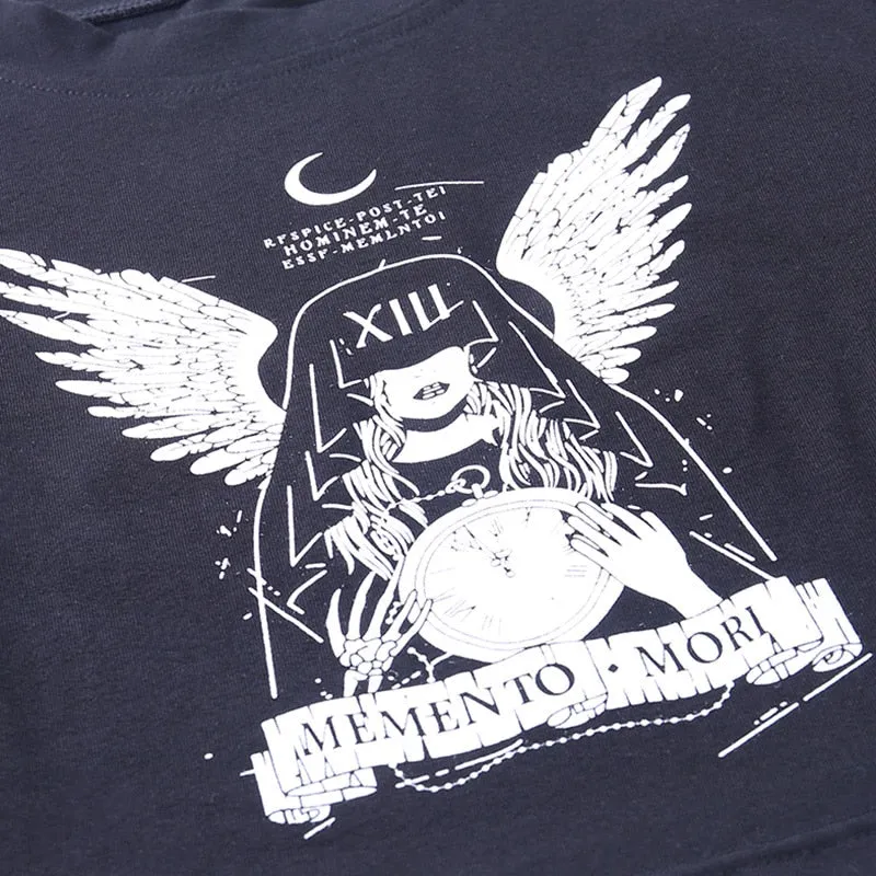 Memento Mori Lace Up Crop Top