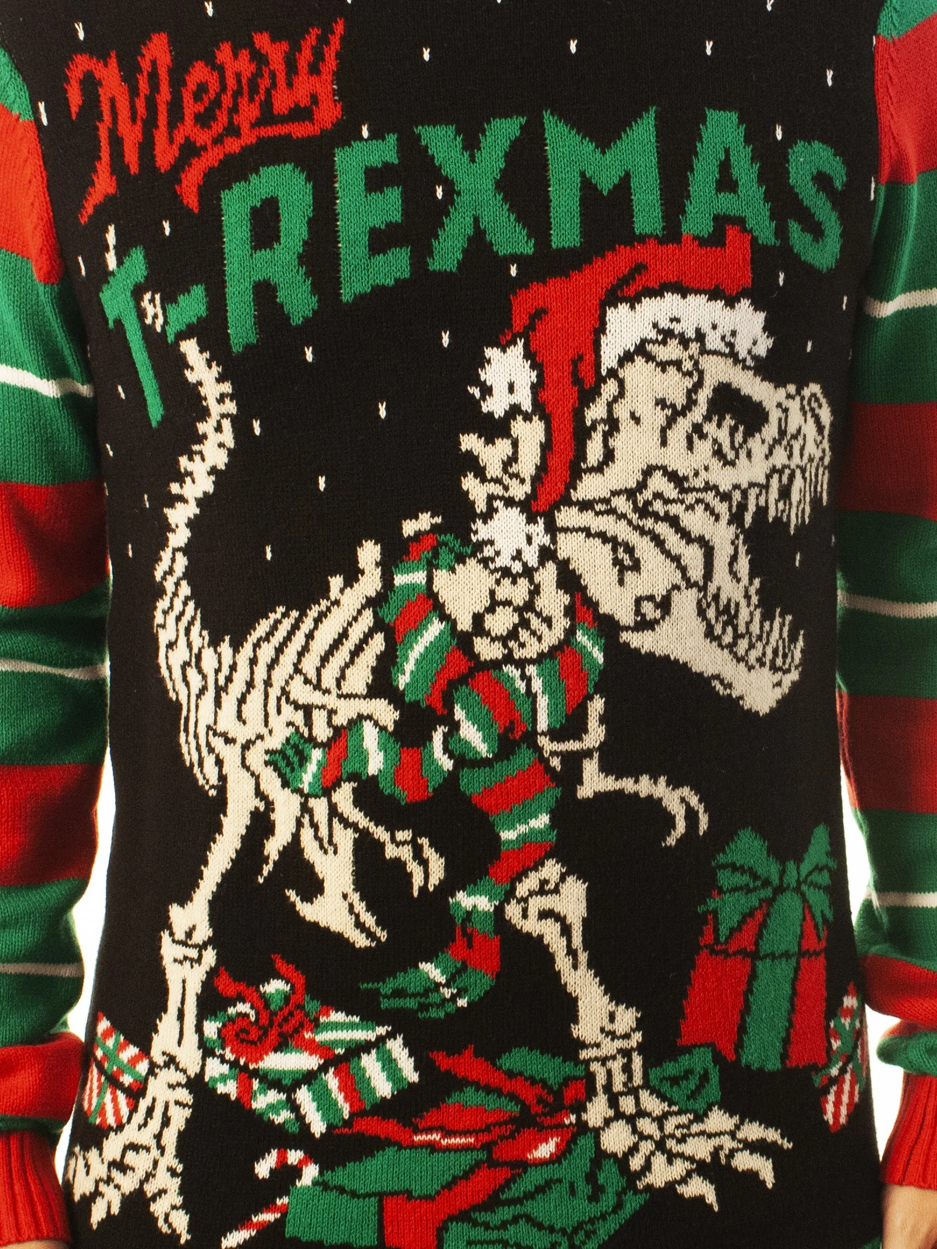 Merry T-Rexmas Ugly Christmas Sweater - Xmas Gifts For Him Or Her