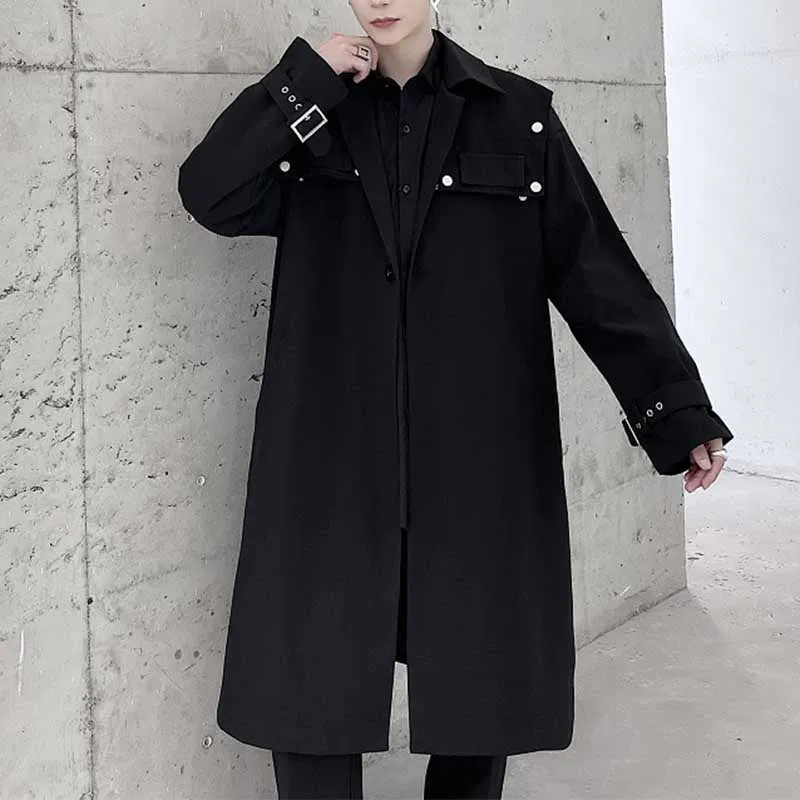 Mid Length Black Trench Coat