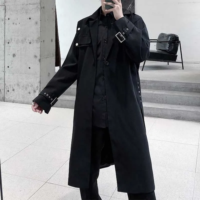Mid Length Black Trench Coat