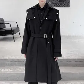 Mid Length Black Trench Coat
