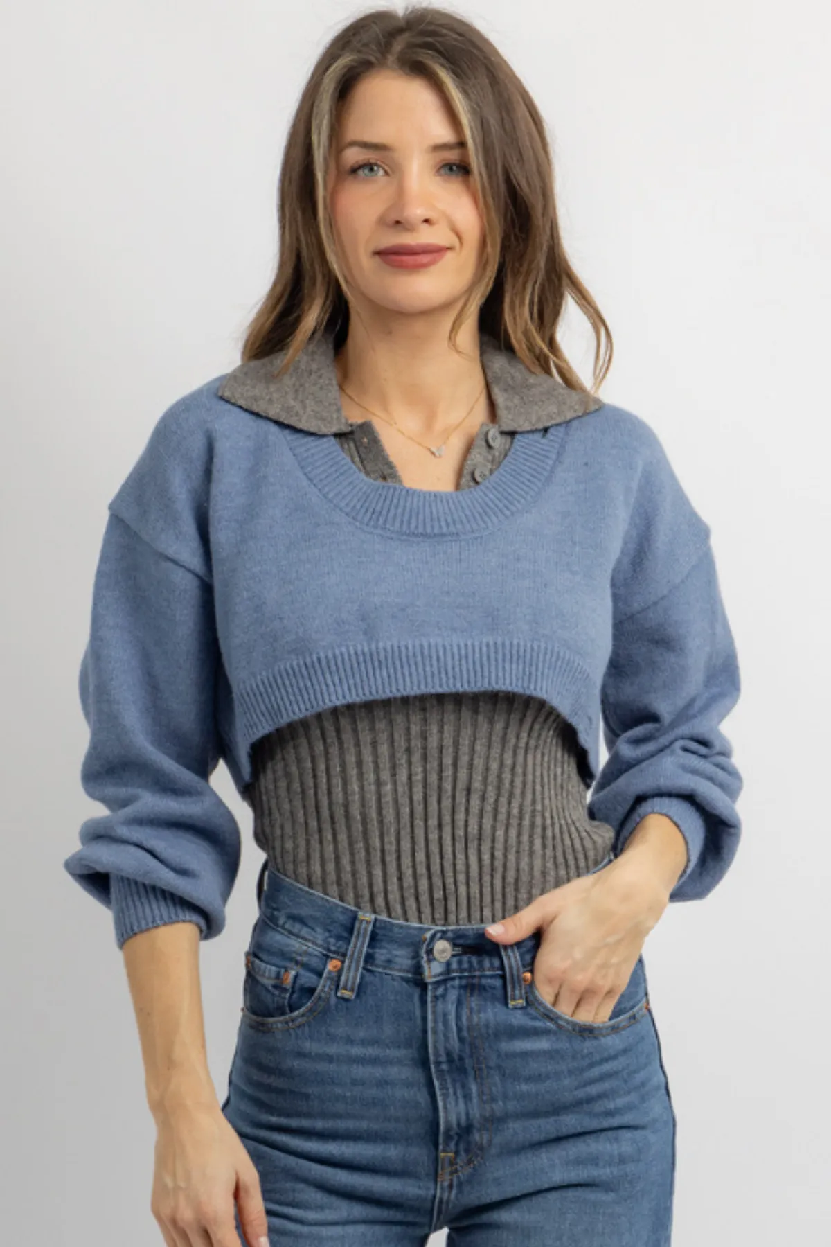 MINELLI CONTRAST TWO PIECE TOP