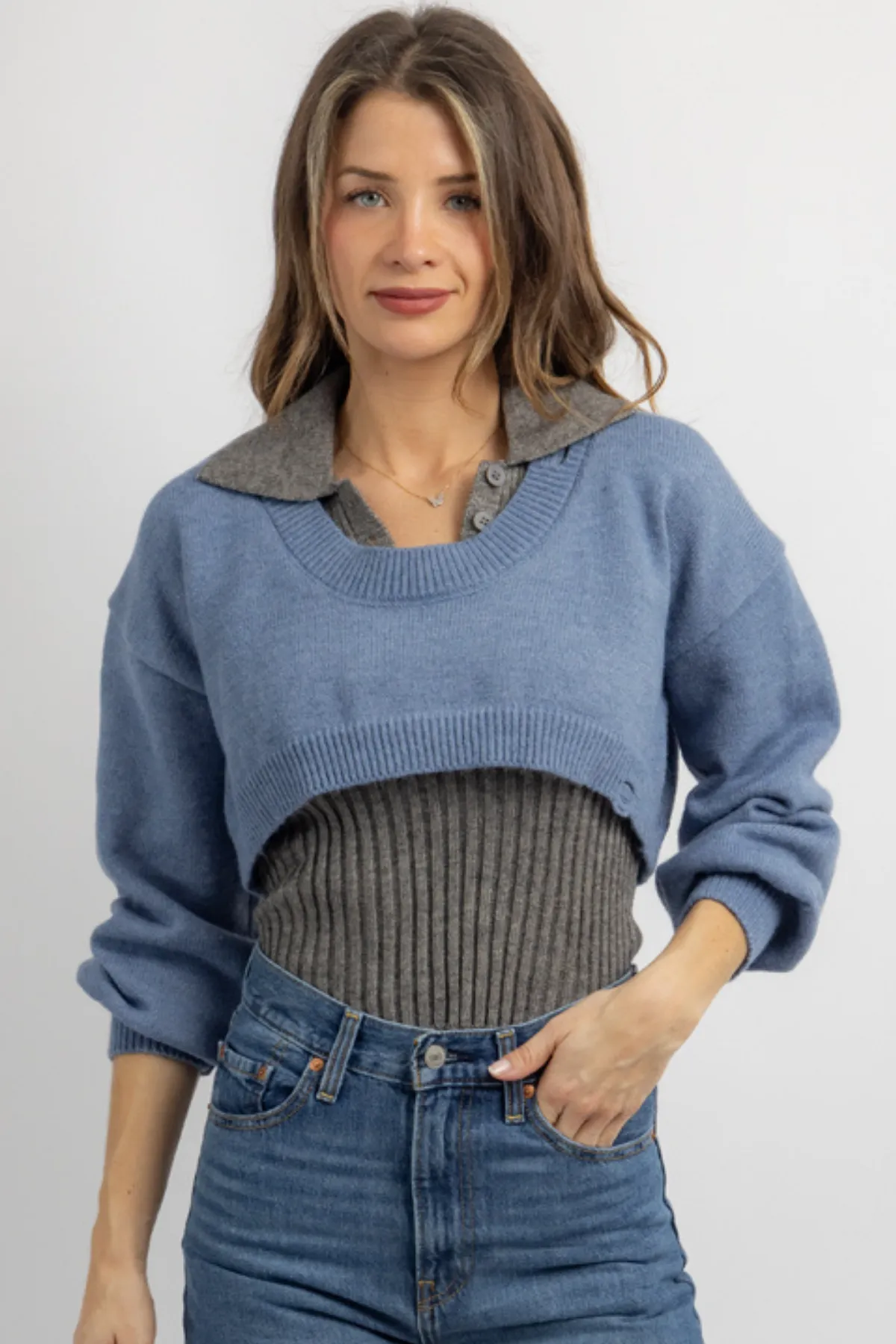 MINELLI CONTRAST TWO PIECE TOP