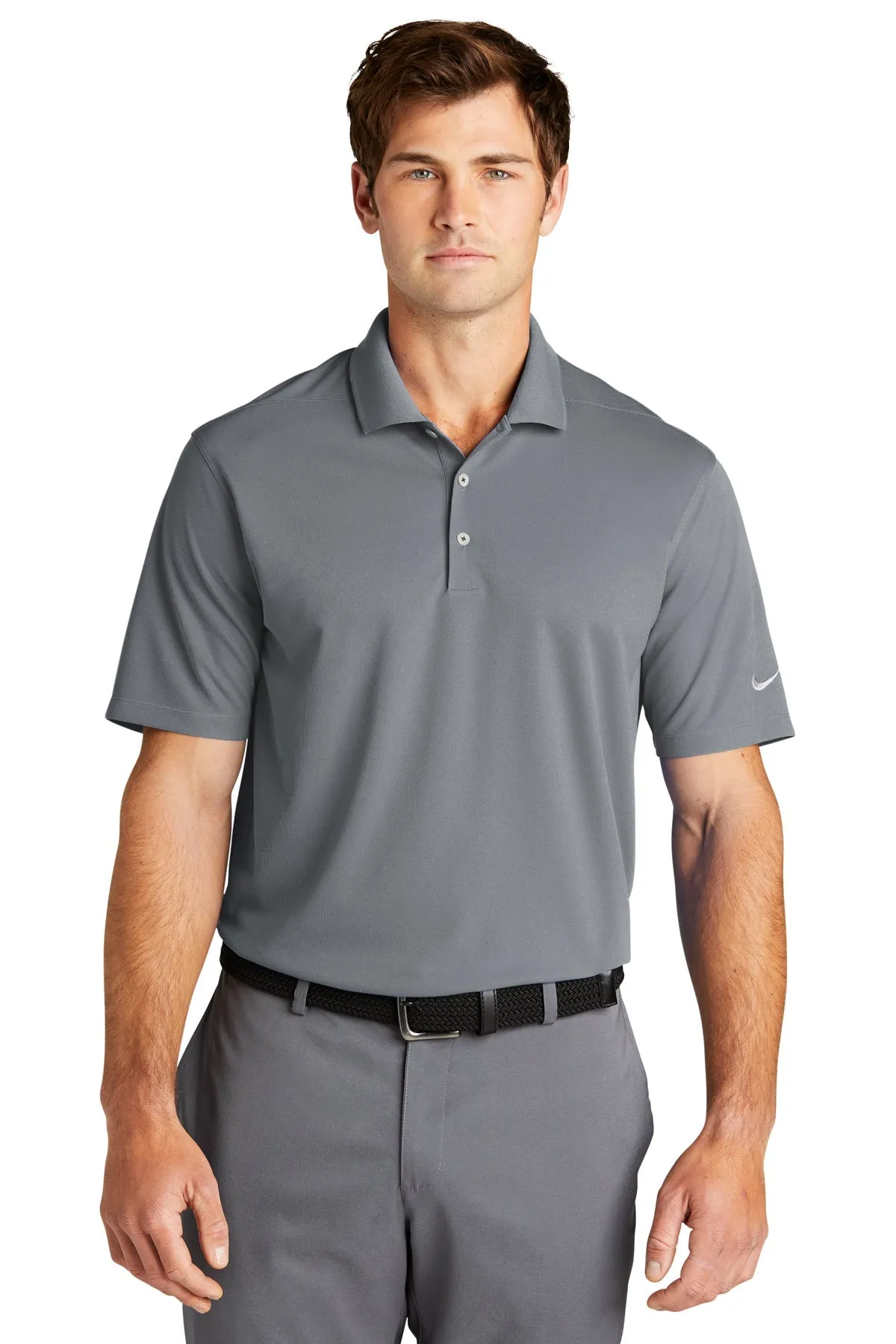 Nike Dri-FIT Micro Pique Customized Polos, Cool Grey