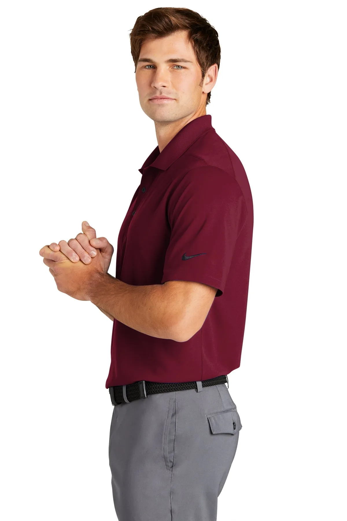 Nike Dri-FIT Micro Pique Customized Polos, Team Red