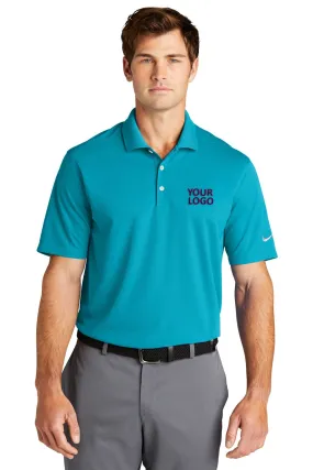 Nike Dri-FIT Micro Pique Customized Polos, Tidal Blue