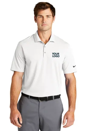 Nike Dri-FIT Micro Pique Customized Polos, White