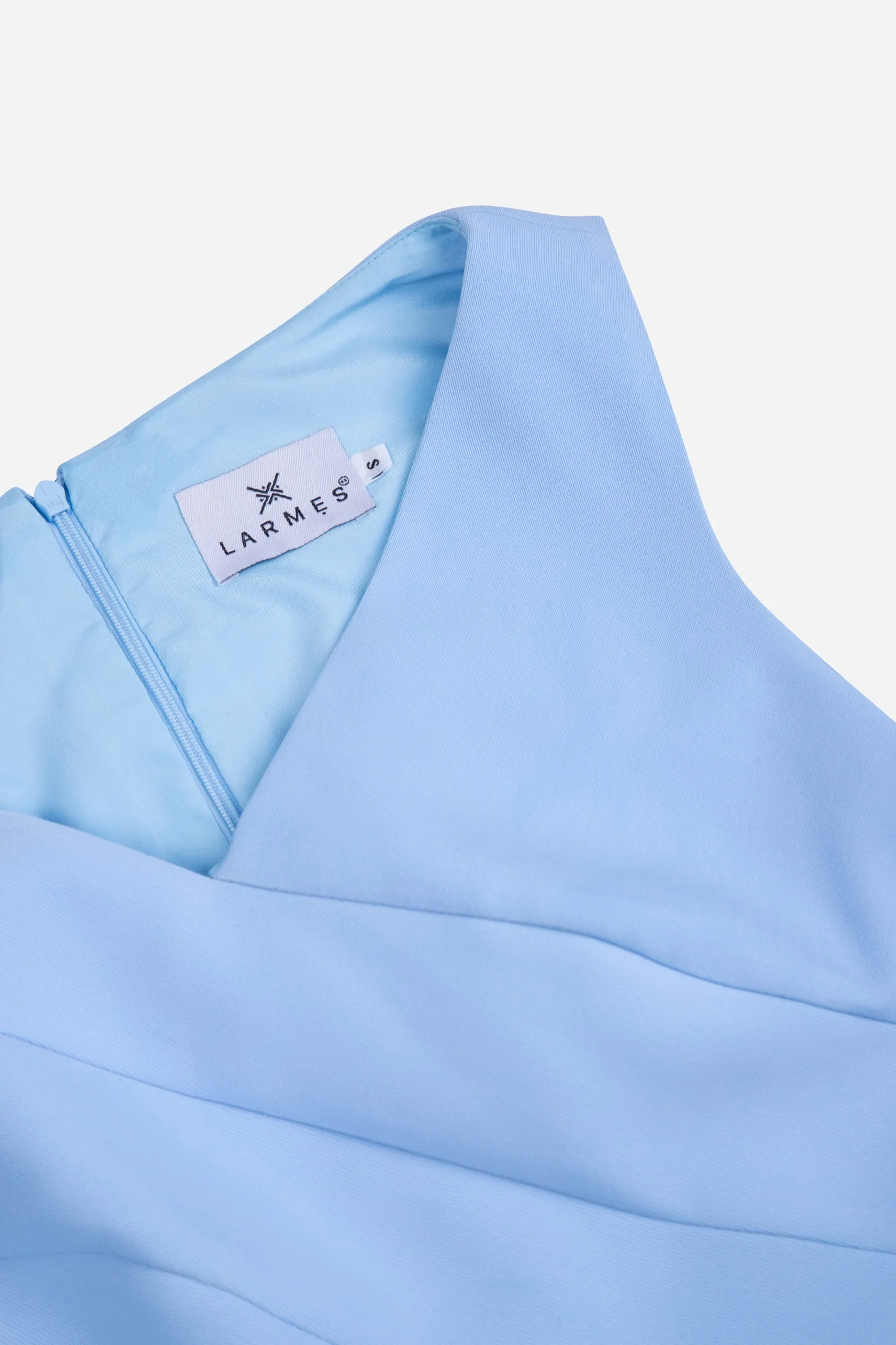Opal A-line V-Neck Cotton Knitted Calf Length Dress