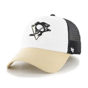 Pittsburgh Penguins 47 Brand Tri-Tone Privateer Closer Mesh Flexfit Hat Cap