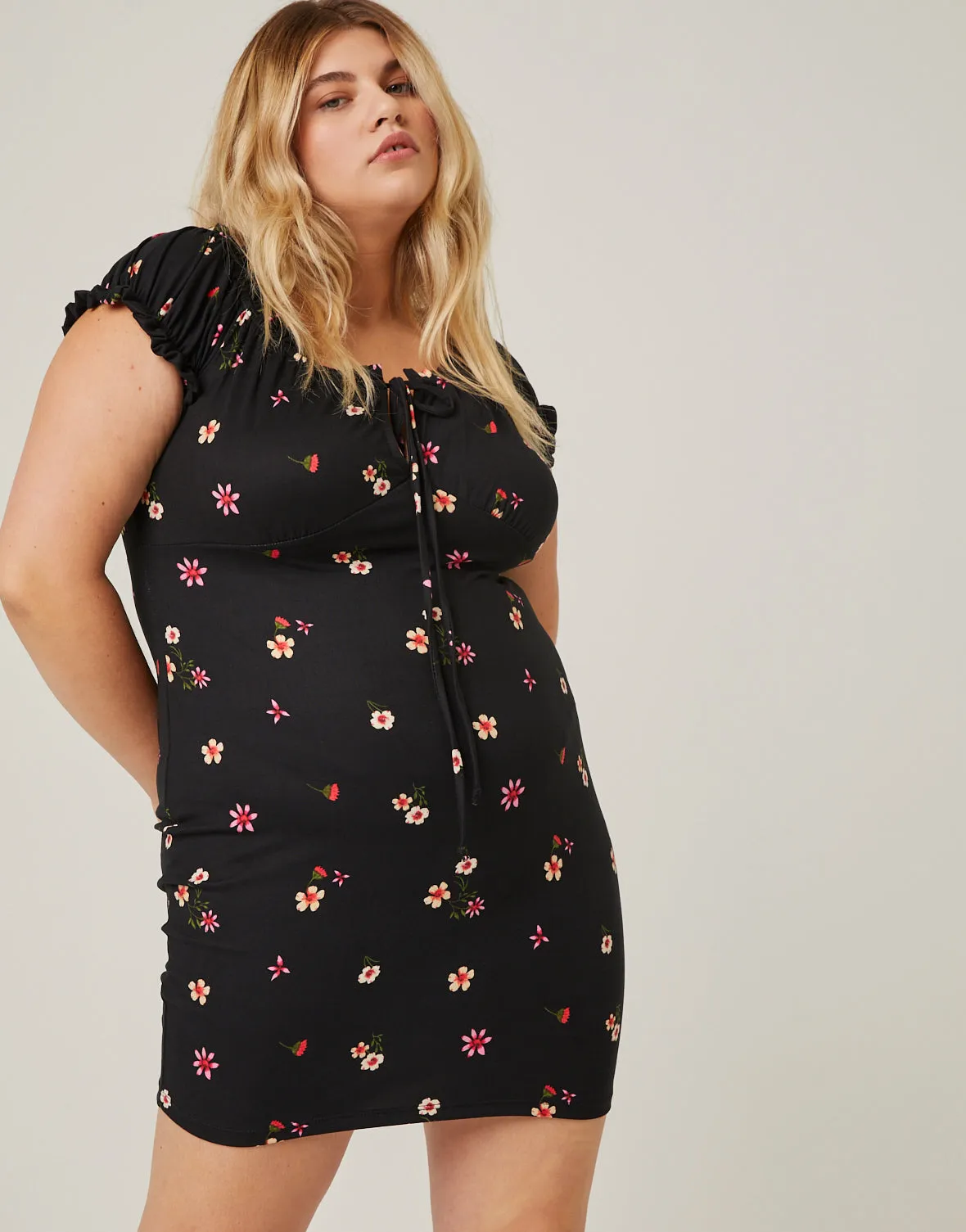 Plus Size Soft Floral Sundress
