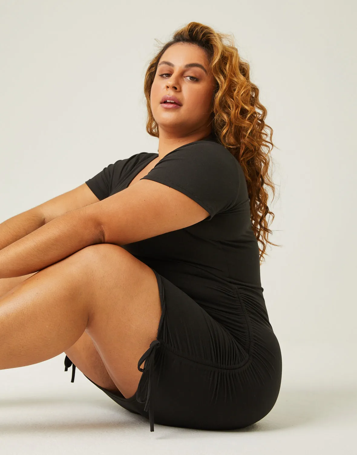 Plus Size Soft Side Ruched Dress