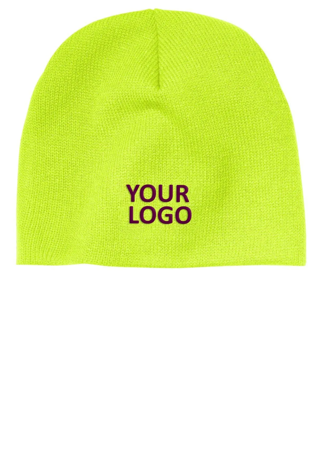 Port & Company Branded Beanies, Neon Yellow