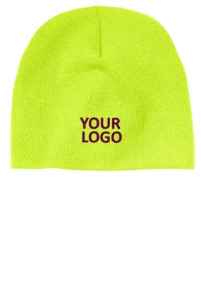 Port & Company Branded Beanies, Neon Yellow