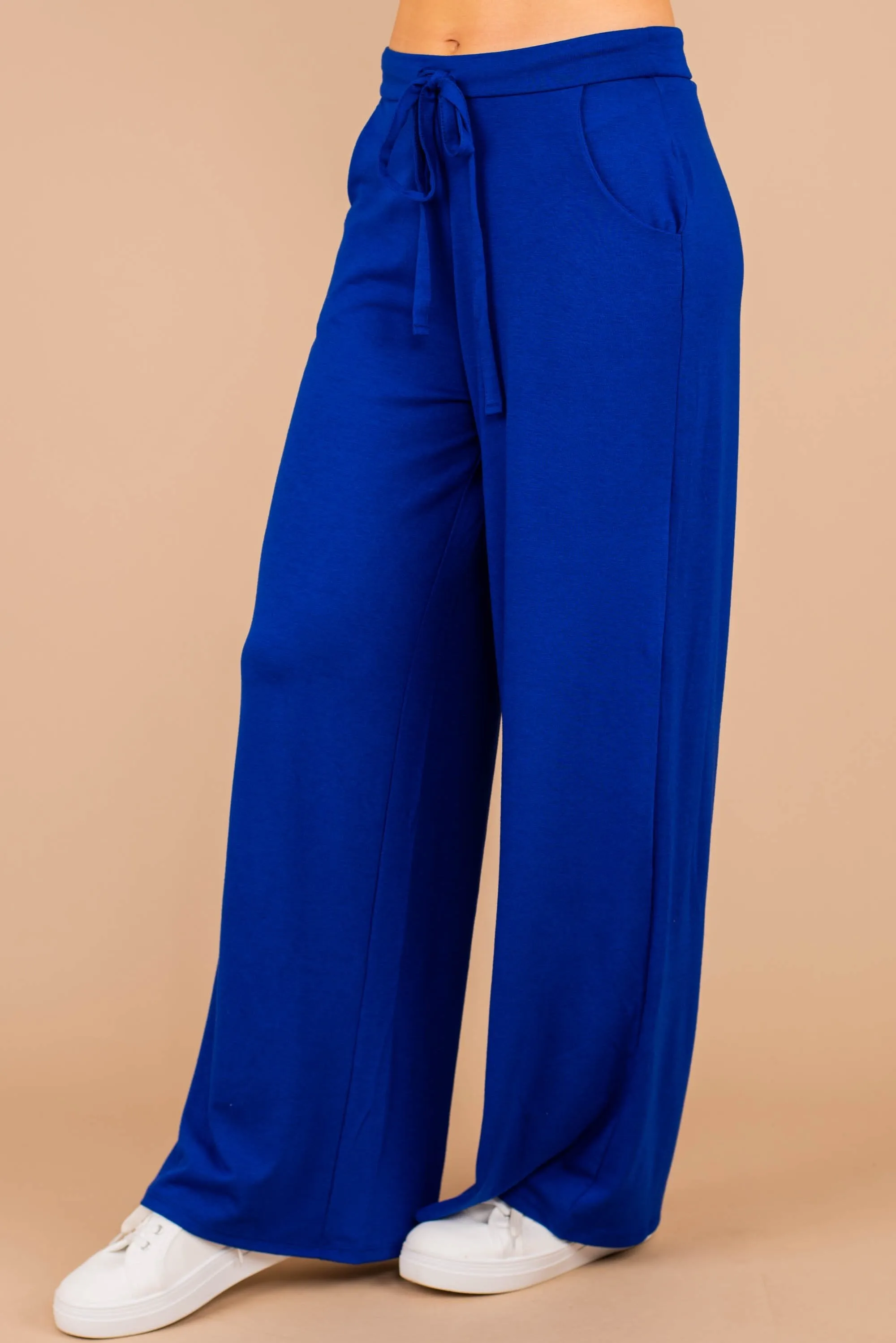 Save Some Time Denim Blue Palazzo Pants