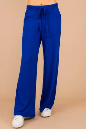 Save Some Time Denim Blue Palazzo Pants