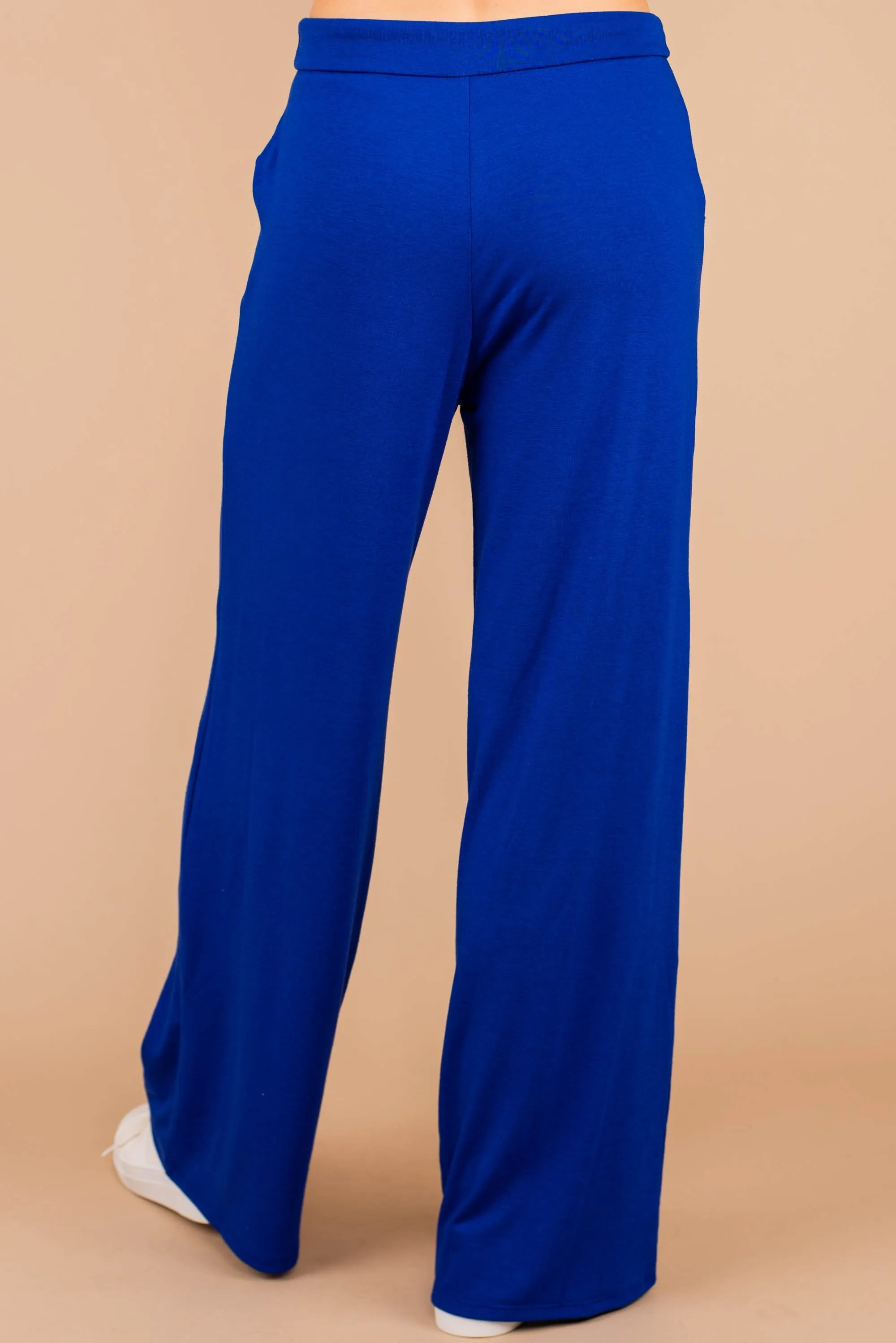 Save Some Time Denim Blue Palazzo Pants